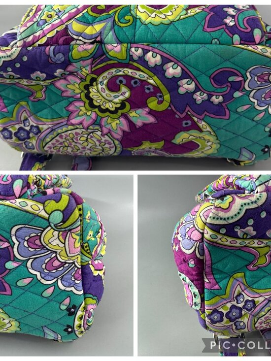 Vera Bradley Backpack Purple Paisley Adjustable Straps And Many Pockets main image 11